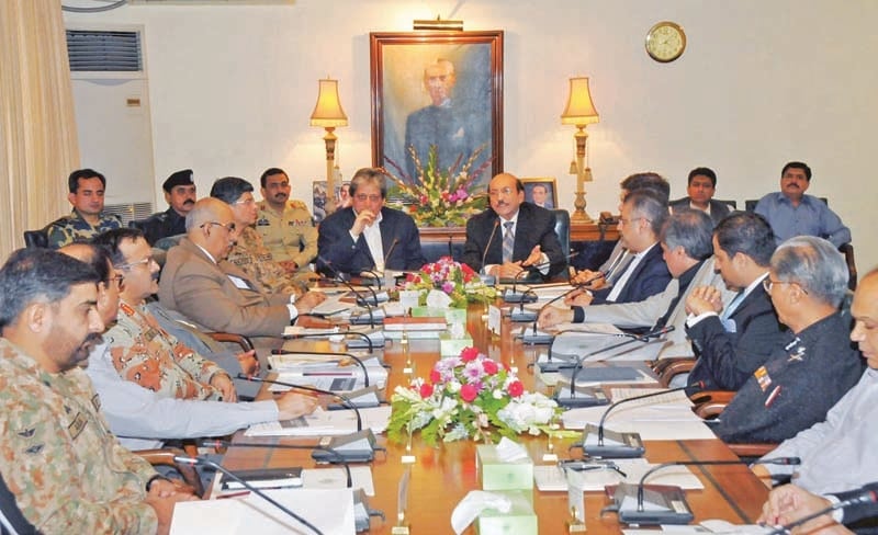 sindh cm qaim ali shah speaks during the apex committee meeting photo ppi