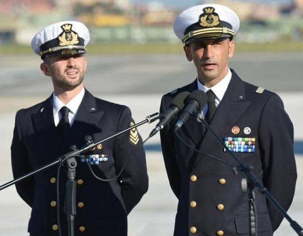 lattore and girone had shot two fishermen while serving as part of an anti piracy mission off southern india in 2012 photo daily mail