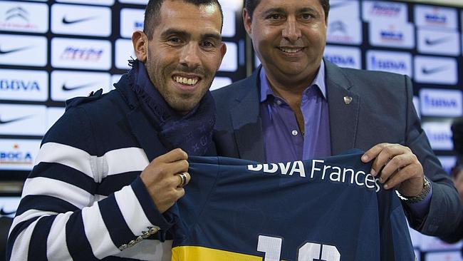 carlos tevez returns to his first club boca juniors photo afp