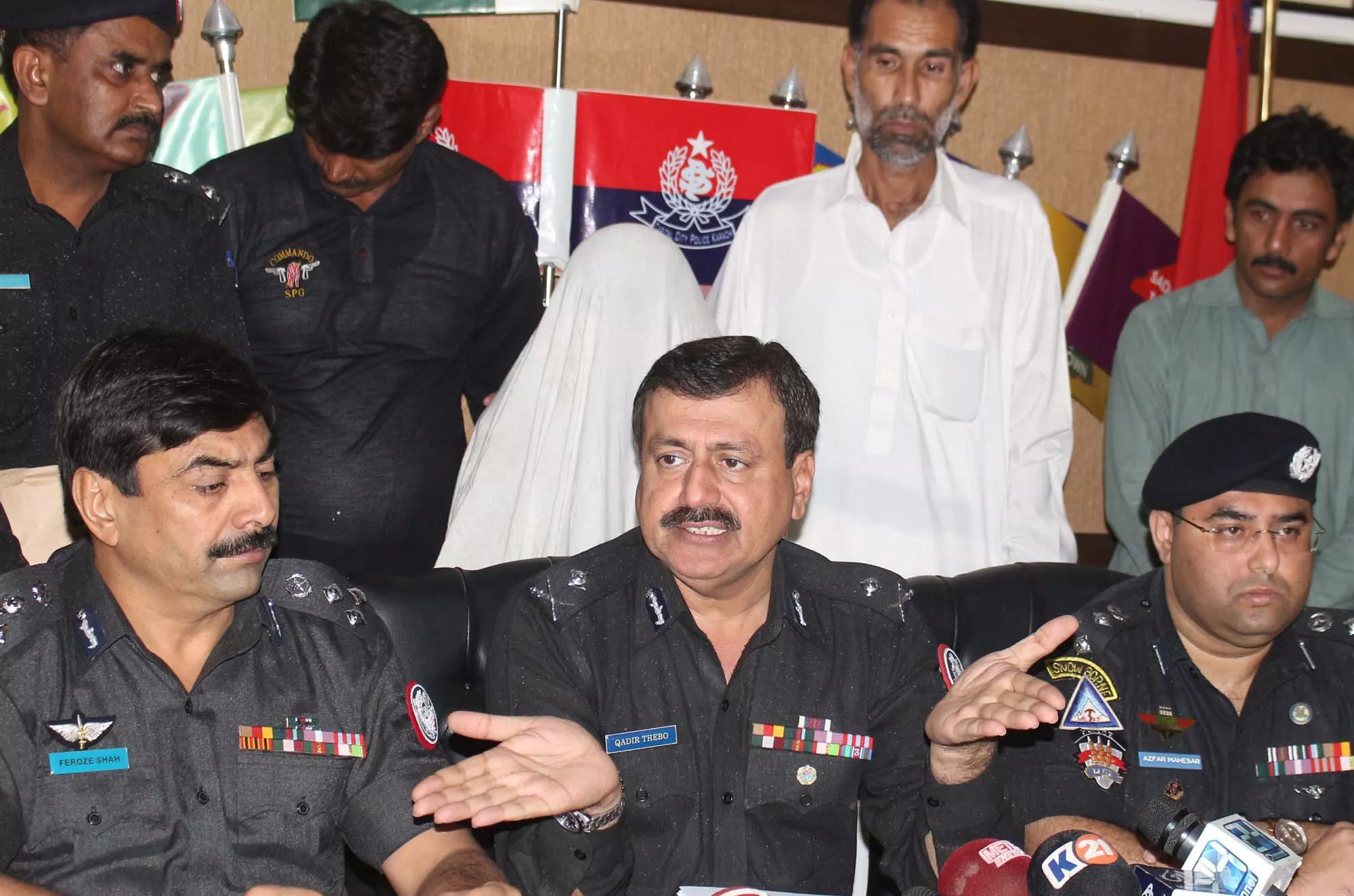 additional ig karachi ghulam qadir thebo addresses a press conference in karachi on july 13 2015 photo ppi additional ig karachi ghulam qadir thebo addresses a press conference in karachi on july 13 2015 photo ppi