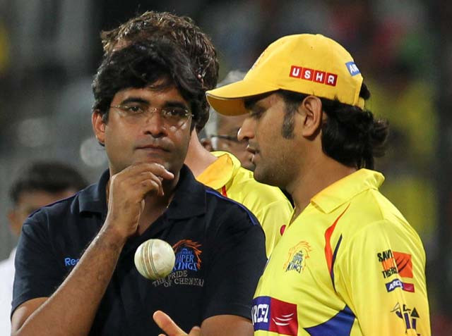 in this photograph taken on may 12 2012 chennai superkings csk captain mahendra singh dhoni r csk owner gurunath meiyappan c and cricketer ben hilfenhaus l attend the presentation ceremony during the ipl twenty20 cricket match between chennai super kings and delhi daredevils at the m a chidambaram stadium in chennai photo afp in this photograph taken on may 12 2012 chennai superkings csk captain mahendra singh dhoni r csk owner gurunath meiyappan c and cricketer ben hilfenhaus l attend the presentation ceremony during the ipl twenty20 cricket match between chennai super kings and delhi daredevils at the m a chidambaram stadium in chennai photo afp