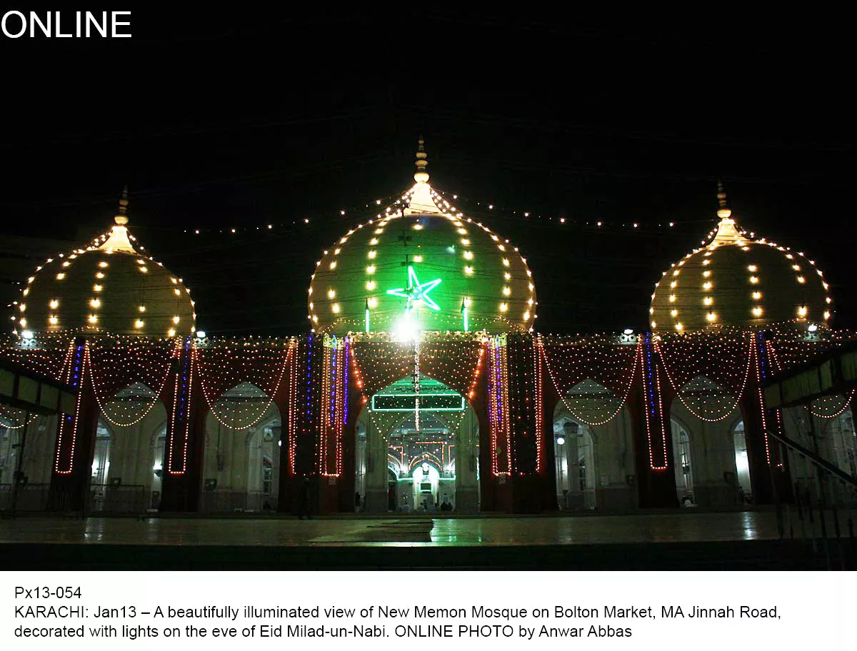 the new memon mosque in karachi illuminated ahead of eid miladun nabi pbuh photo online the new memon mosque in karachi illuminated ahead of eid miladun nabi pbuh photo online