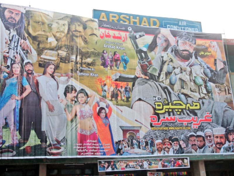 one of the many movie posters on display photo muhammad iqbal express