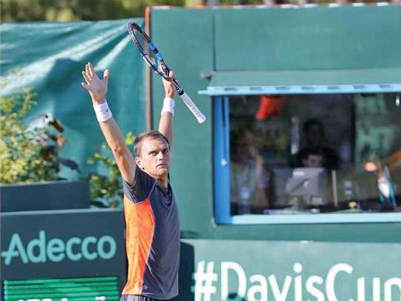 world number 115 nedovyesov stunned 41 ranked kyrgios to put kazakhstan on the brink of reaching the davis cup semi finals for the first time photo courtesy davis cup