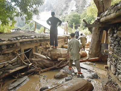 watermarked infrastructure in tatters in chitral