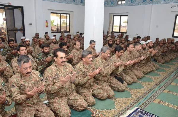 army chief general raheel sharif offers eid prayers in wana south waziristan on july 18 2015 photo ispr army chief general raheel sharif offers eid prayers in wana south waziristan on july 18 2015 photo ispr