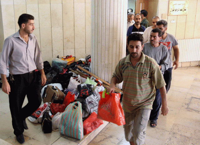 syrian prisoners leave the court house in the syrian capital damascus after they were released from jail on july 16 2015 syrian authorities have released more than 200 prisoners many of whom were detained under quot anti terror quot laws to mark the muslim eid al fitr holiday a lawyer told afp photo afp syrian prisoners leave the court house in the syrian capital damascus after they were released from jail on july 16 2015 syrian authorities have released more than 200 prisoners many of whom were detained under quot anti terror quot laws to mark the muslim eid al fitr holiday a lawyer told afp photo afp
