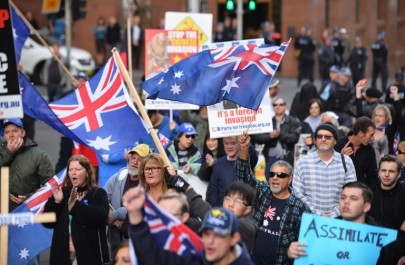anti islam rallies counter protests flare in australia