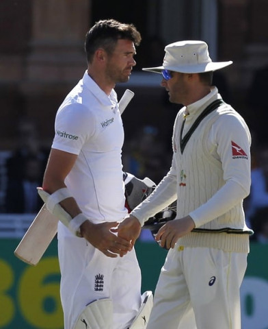 australia s captain michael clarke r shakes hands with england s james anderson after winning the match on the fourth day of the second ashes cricket test match between england and australia at lord 039 s cricket ground in london on july 19 2015 photo afp australia s captain michael clarke r shakes hands with england s james anderson after winning the match on the fourth day of the second ashes cricket test match between england and australia at lord 039 s cricket ground in london on july 19 2015 photo afp