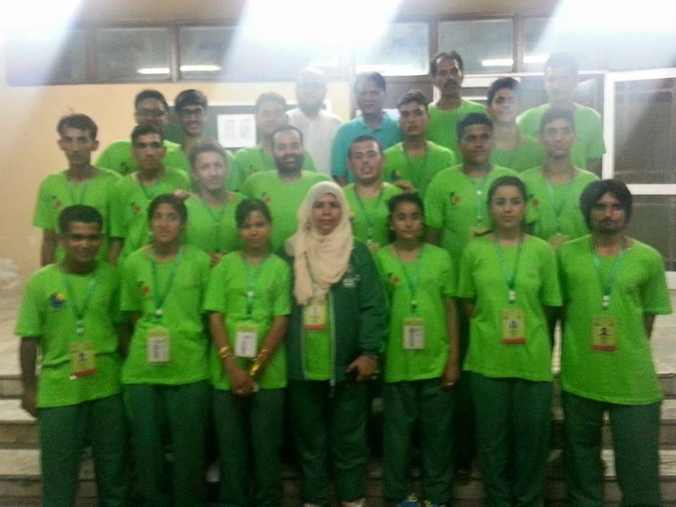 team pakistan departing for los angeles with regional director federal arif shaffi and abass hashmi at the pakistan sports complex islamabad photo special olympics pakistan facebook page