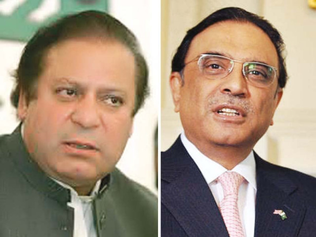 pm nawaz sharif and asif ali zardari photo file