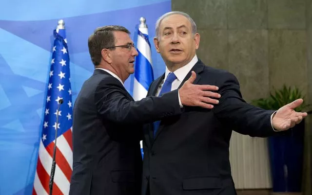 israeli prime minister benjamin netanyahu greets us defense secretary ashton carter ahead of a meeting at the prime minister 039 s office in jerusalem on july 21 2015 photo afp israeli prime minister benjamin netanyahu greets us defense secretary ashton carter ahead of a meeting at the prime minister 039 s office in jerusalem on july 21 2015 photo afp
