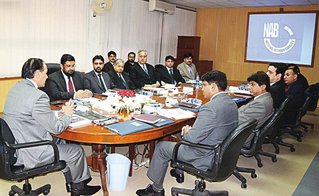 nab chairman qamar zaman chaudhry presides over a meeting at the nab k p regional bureau photo nni nab chairman qamar zaman chaudhry presides over a meeting at the nab k p regional bureau photo nni