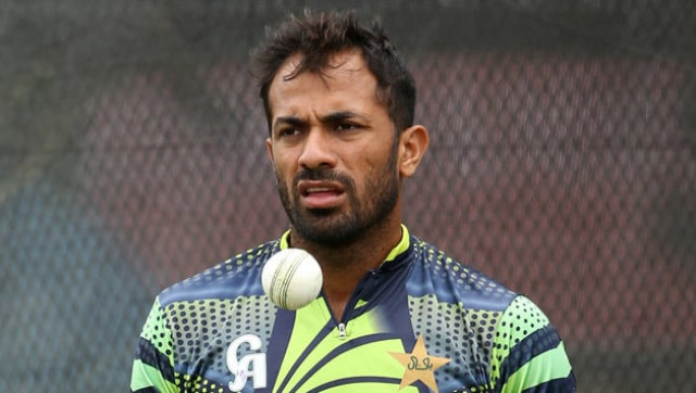 wahab riaz injured his hand during the tests against sri lanka photo afp wahab riaz injured his hand during the tests against sri lanka photo afp