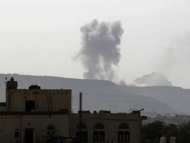 smoke billows following an air strike by the saudi led coalition on an army arms depot now under huthi rebel control on june 7 2015 east of the yemeni capital sanaa photo afp smoke billows following an air strike by the saudi led coalition on an army arms depot now under huthi rebel control on june 7 2015 east of the yemeni capital sanaa photo afp