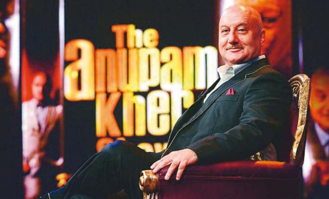 anupam is gearing up for the second season of his talk show the anupam kher show kucch bhi ho sakta hai photo file anupam is gearing up for the second season of his talk show the anupam kher show kucch bhi ho sakta hai photo file