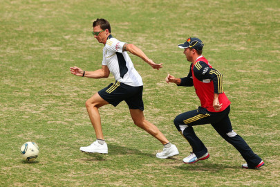 dale steyn enjoys a day of fun rain and football