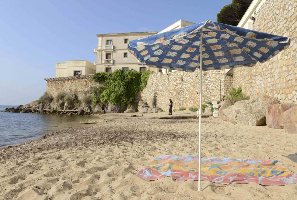 a general view of the public beach called quot la mirandole quot which is seen below the villa owned by the king of saudi arabia in vallauris   golf juan france july 18 2015 unauthorized work initiated at the request of the saudi royal family to build an access from the villa to the public beach which included laying a cement slab in the sand has been interrupted according to the french media access to the small beach is due to be closed to the public for security measures during the summer holiday stay of saudi arabia 039 s king salman and his entourage photo reuters