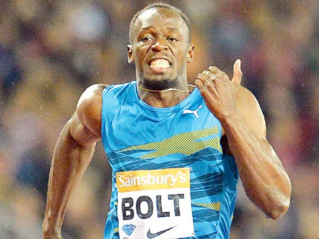 there have been claims that bolt has been stopping the clock at 9 7sec on the training track photo afp there have been claims that bolt has been stopping the clock at 9 7sec on the training track photo afp