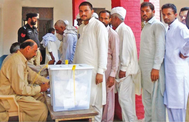 voters wait for their turn to cast ballots during by polls in pp 100 photo online