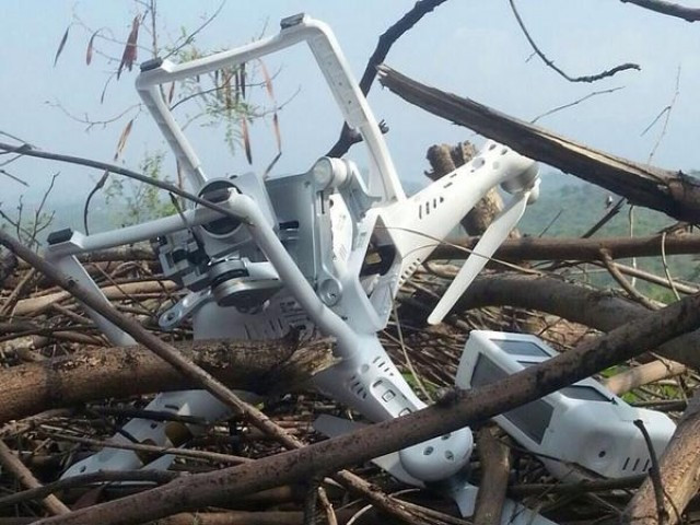 a drone which was shot down by pakistan army on july 16 photo ispr a drone which was shot down by pakistan army on july 16 photo ispr
