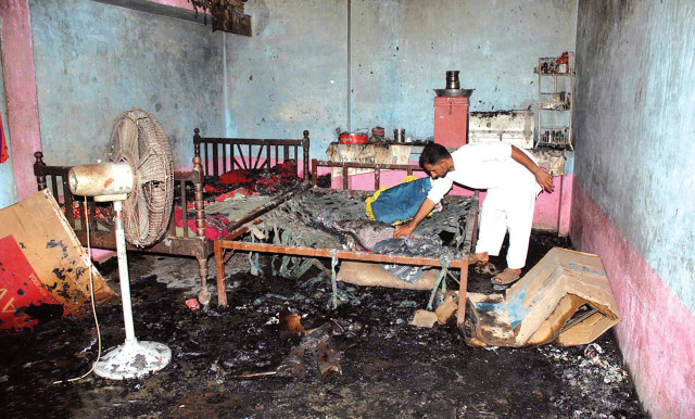 the incident took place at around 4am when a gas cylinder exploded photo online the incident took place at around 4am when a gas cylinder exploded photo online