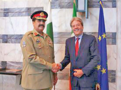 army chief meets italian fm
