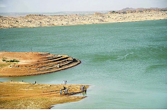 the recent rainfall in the kirthar range has increased the water level of the hub dam by 12 feet photo file the recent rainfall in the kirthar range has increased the water level of the hub dam by 12 feet photo file