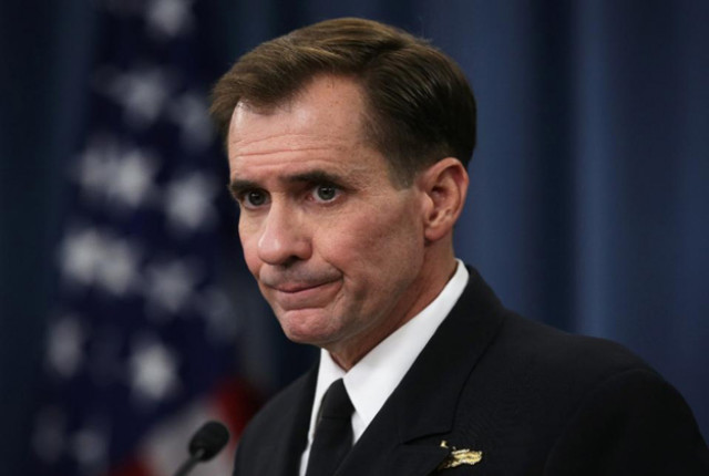 rear admiral john kirby during a media briefing on october 15 2014 at the pentagon in arlington photo afp rear admiral john kirby during a media briefing on october 15 2014 at the pentagon in arlington photo afp