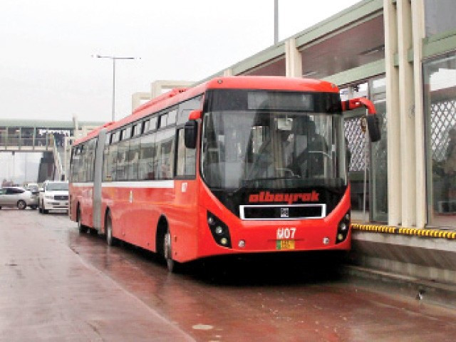 file photo of a metro bus in lahore photo file