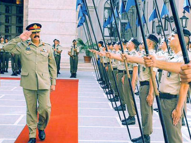 chief of army staff general raheel sharif being presented guard of honour on his arrival at italian army headquarters photo app chief of army staff general raheel sharif being presented guard of honour on his arrival at italian army headquarters photo app