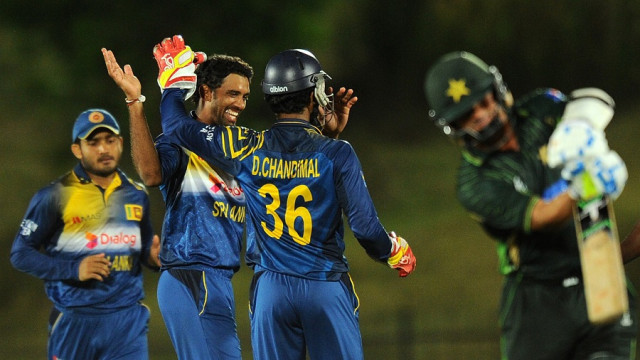 sachithra senanayake picked up three wickets sri lanka v pakistan 5th odi hambantota photo afp