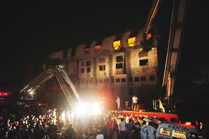 the baldia factory fire on september 11 2012 took 260 lives and left another 600 injured photo afp
