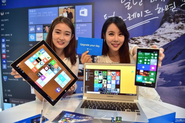 a launch event in seoul for windows 10 the latest operating system from us software giant microsoft on july 29 2015 photo afp a launch event in seoul for windows 10 the latest operating system from us software giant microsoft on july 29 2015 photo afp