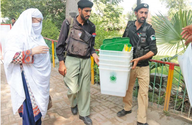 polling material being shifted to ghs hashtnagri for re polls photo muhammad iqbal express polling material being shifted to ghs hashtnagri for re polls photo muhammad iqbal express