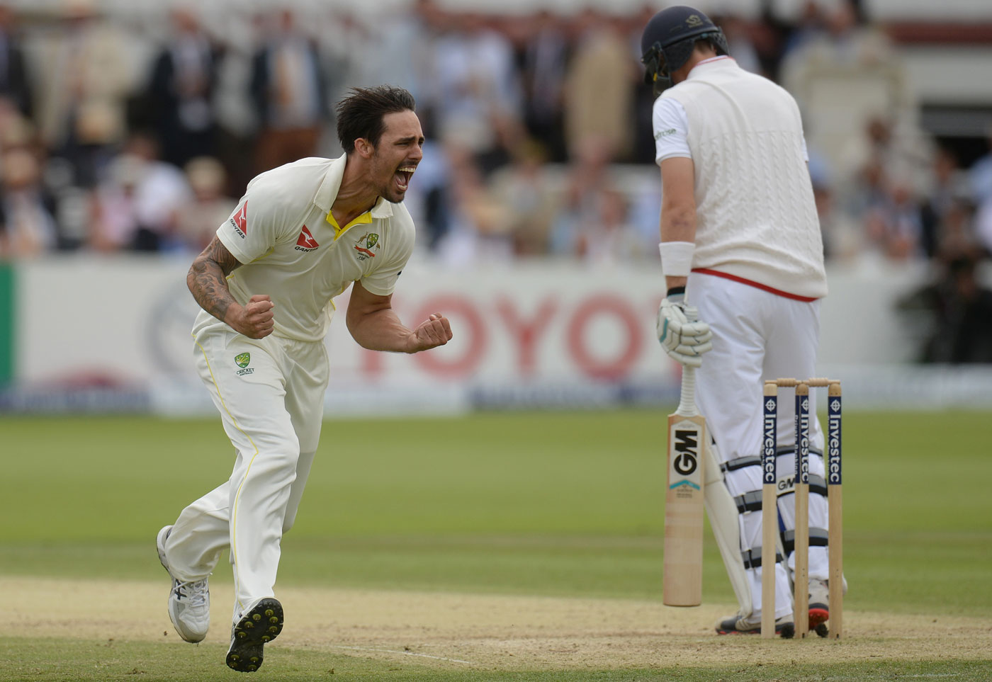 mitchell johnson became just the fifth australia bowler to take 300 test wickets photo courtesy espncricinfo