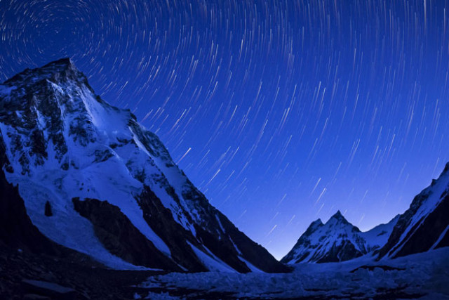 k2 mountain captured on a clear night just before sunrise photo david kaszlikowski k2 mountain captured on a clear night just before sunrise photo david kaszlikowski