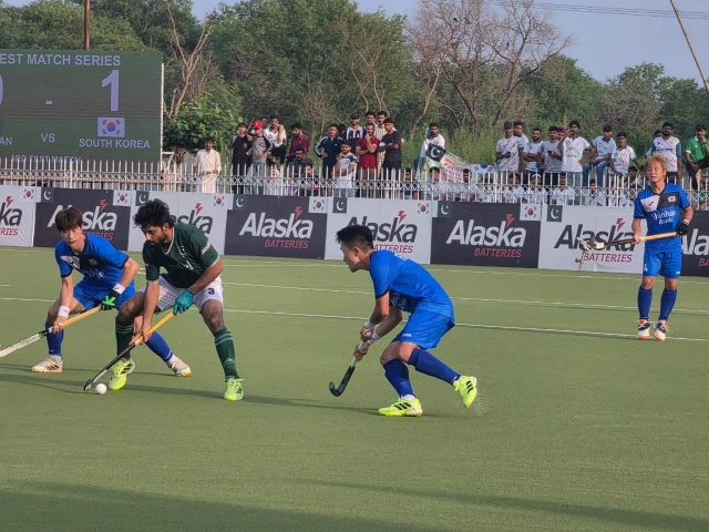 pakistan fight back to edge south korea 4 3 in hockey test series photo phf pakistan fight back to edge south korea 4 3 in hockey test series photo phf