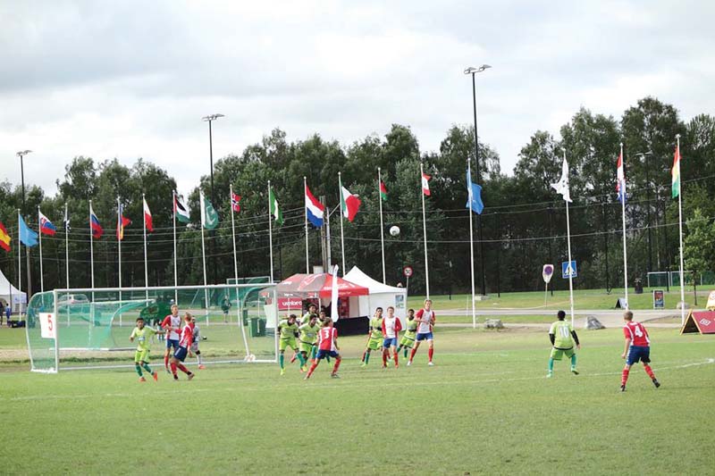 pakistan s street children football team continued its stellar performance at the norway cup where they have not lost a single match as yet photo courtesy azad foundation