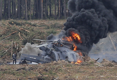russian airforce helicopter crashes killing one russian airforce helicopter crashes killing one