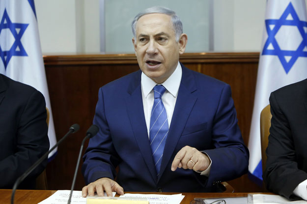 israeli prime minister benjamin netanyahu chairs the weekly cabinet meeting at his jerusalem office on august 2 2015 afp photo