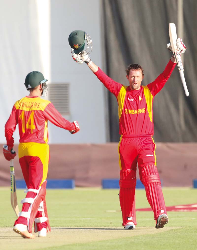 craig ervine exults after guiding his side to victory with a maiden century photo afp