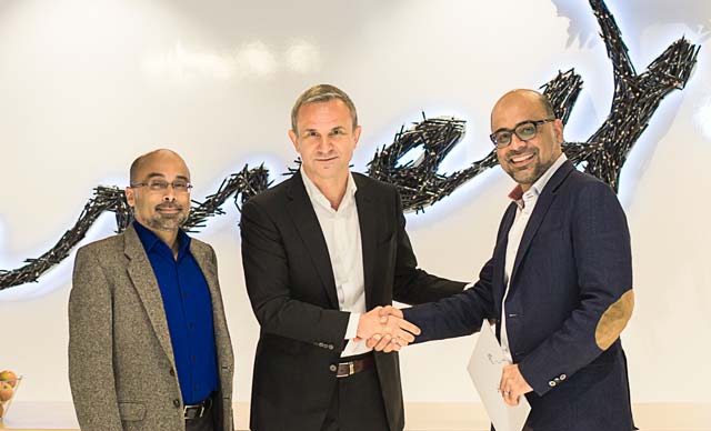 adcom s ceo imran syed and chief innovation officer adnan syed at the leo burnett asia pacific head office in singapore with jarek ziebinski chairman amp ceo of leo burnett asia pacific