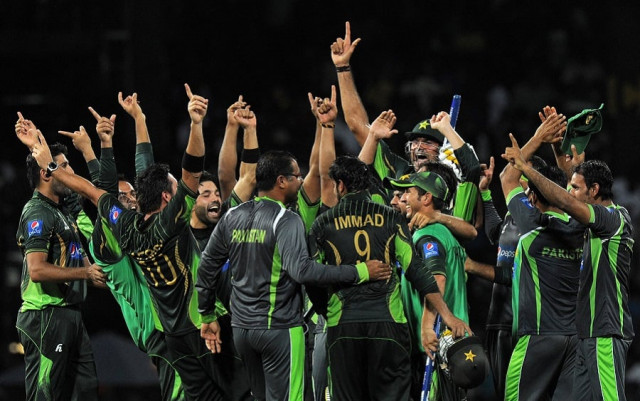 pakistan celebrate their one wicket win sri lanka v pakistan 2nd t20 colombo august 1 2015 photo afp pakistan celebrate their one wicket win sri lanka v pakistan 2nd t20 colombo august 1 2015 photo afp