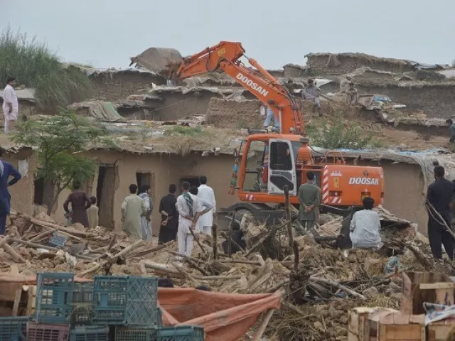 picture shows the bulldozing of sector i 11 in islamabad photo express picture shows the bulldozing of sector i 11 in islamabad photo express