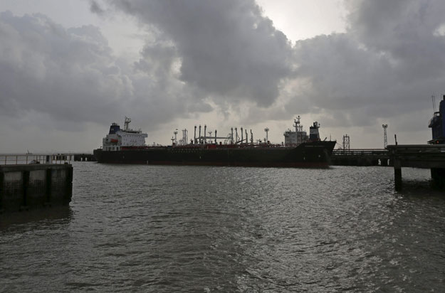 a cargo vessel awaits entry into the container terminal of jawaharlal nehru port trust jnpt in mumbai india july 15 2015 mumbai 039 s commercial seaport which handles over half the container traffic through india 039 s major ports is doubling capacity as prime minister narendra modi seeks to build an export powerhouse picture taken july 15 2015 photo reuters