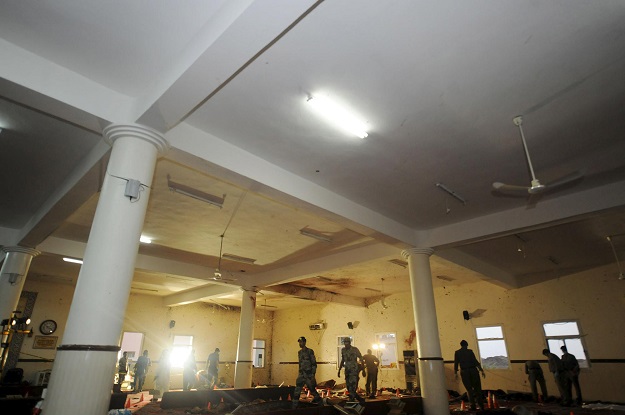 members of saudi security forces inspect the damage to a mosque used by members of a local security force in abha southwest saudi arabia august 6 2015 photo reuters