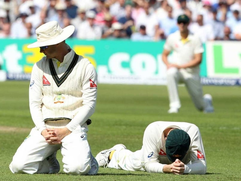 quot australian cricket has spiralled into crisis after arguably the darkest day in ashes history as england took an extraordinary 214 run lead heading into day two quot declared brisbane 039 s courier mail photo afp