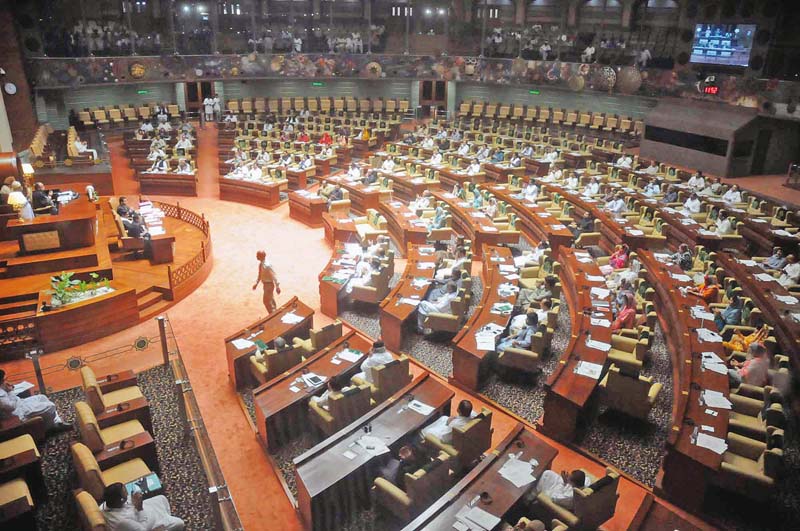 control over the sindh board of technical education was transferred to the chief minister in light of the 18th amendment during the sindh assembly session on friday photo athar khan express