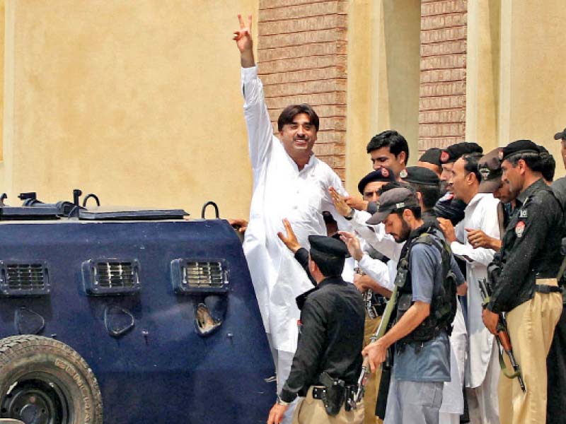 ziaullah afridi waves to his supporters after his hearing photo ppi